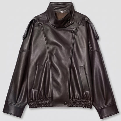 Valentina | Chaqueta Cuero Asimétrica
