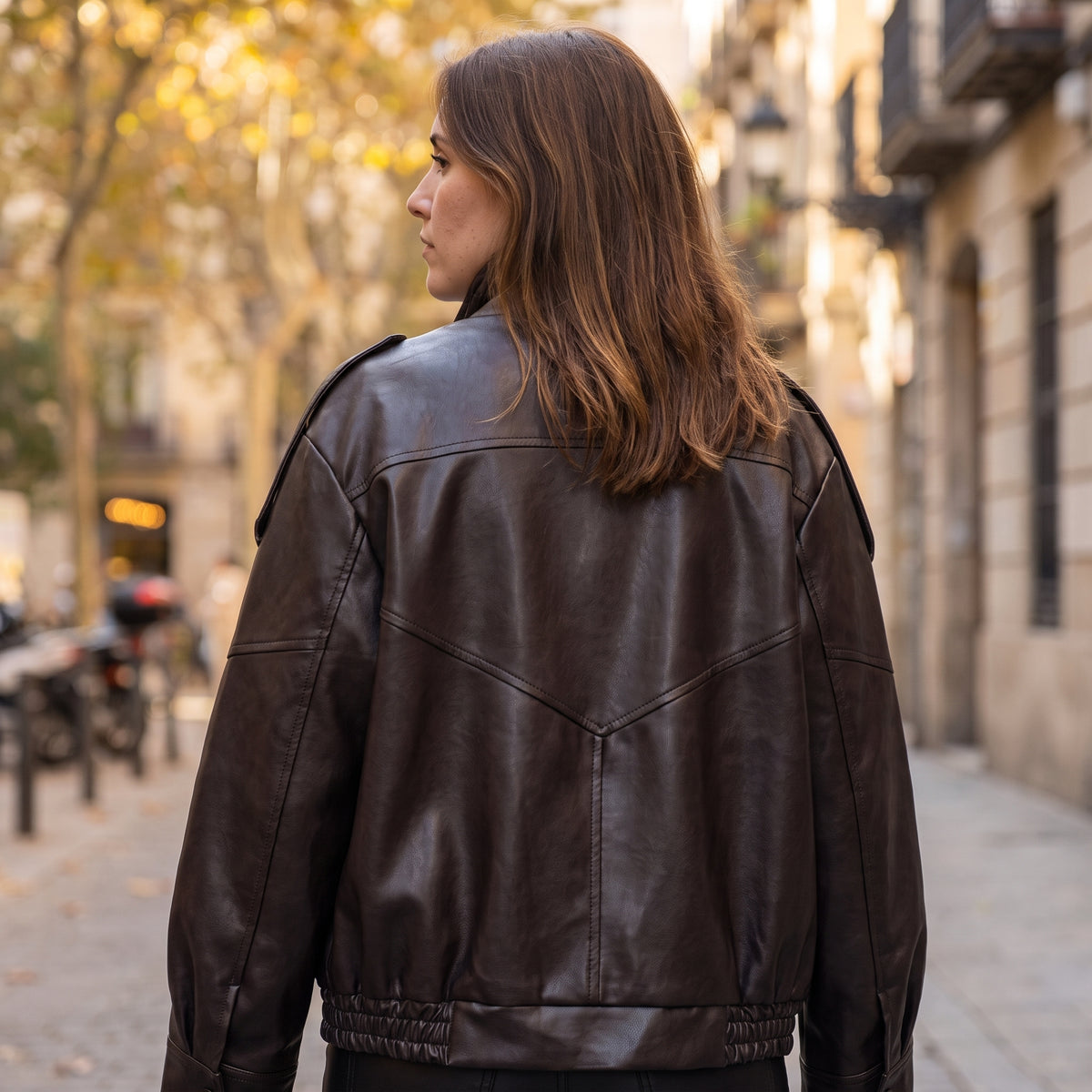 Valentina | Chaqueta Cuero Asimétrica