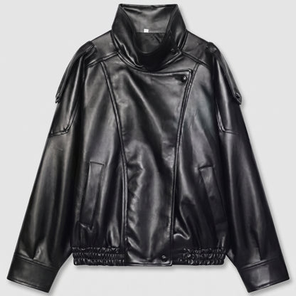 Valentina | Chaqueta Cuero Asimétrica